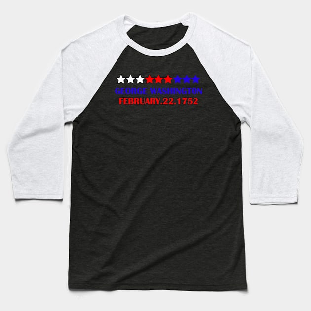 Washington Birthday Baseball T-Shirt by Proway Design